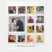 Familie Foto Collage White Huge Fleece Blanket Deken (Voorkant)