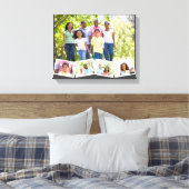 Familie Foto Collage Zigzag Foto Strip Dark Gray Canvas Afdruk (Insitu (Slaapkamer))