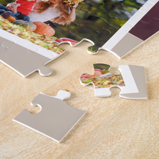 Familie Foto collage Zigzag Fotostrips Square Legpuzzel (Zijkant)