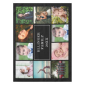 Familie foto Collage zwart, aangepast Tafelkleed (Voorkant)