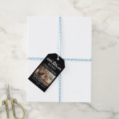 Familie Foto Eenvoudige Geboorte Religieuze Kerstm Cadeaulabel (Met Touw)