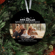 Familie Foto Eenvoudige Geboorte Religieuze Kerstm