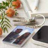 familie Foto en Tekst 2 Fotocollage Sleutelhanger (Voorkant Rechts)