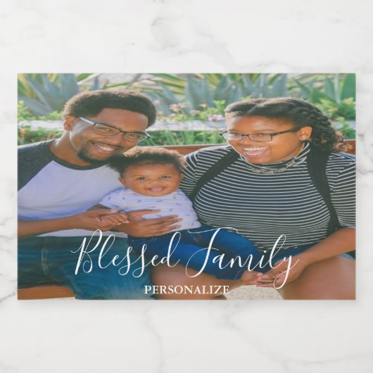 Familie Foto Etiket van de Levensmiddelencontainer (Enkel label)