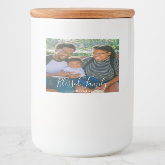 Familie Foto Etiket van de Levensmiddelencontainer (Voorkant)