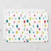 FAMILIE FOTO feestelijke kerst groet bauble rood Feestdagenkaart (Achterkant)