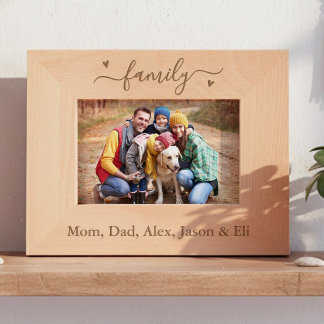 Familie Foto Frame met Namen Gegraveerde Lijstjes