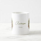 Familie Foto Gepersonaliseerde Kerstkrans Koffiemok (Center)