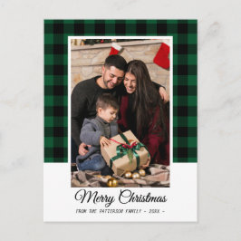 Familie Foto Green Buffalo Pset Merry Kerstry Briefkaart