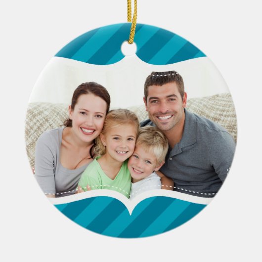 FAMILIE FOTO HANUKKAH ORNAMENT vet heldere streep (Voorkant)