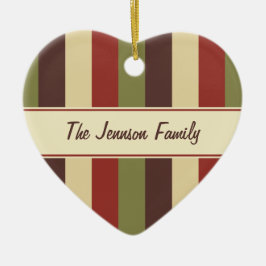 Familie Foto Heart Aangepaste tekst kerstversierin Keramisch Ornament