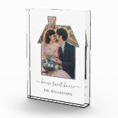 Familie Foto House Shape Housewarming Weddenschap (Rechts)