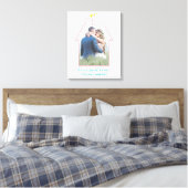 Familie Foto House Shape Housewarming Weddenschap  Canvas Afdruk (Insitu (Slaapkamer))