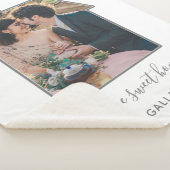 Familie Foto House Shape Housewarming Weddenschap  Sherpa Deken (3/4)