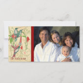 Familie Foto  Hummingbird Happy Holiday Feestdagenkaart (Voorkant)