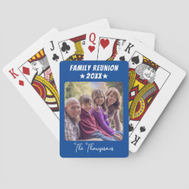 Familie Foto Jubileum Eenvoudig Modern Pokerkaarten