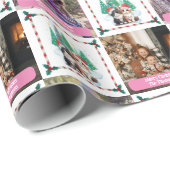 Familie Foto Katten Kerstboom Modern Cadeaupapier (Rol Hoek)