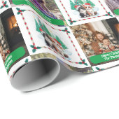 Familie Foto Katten Kerstboom Modern Cadeaupapier (Rol Hoek)