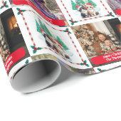 Familie Foto Katten Kerstboom Modern Cadeaupapier (Rol Hoek)