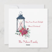 Familie Foto Kerst Geluk Flat Vakantie Kaart (Achterkant)