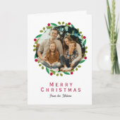 Familie Foto Kerst Gevouwen Vakantie Kaart (Voorkant)