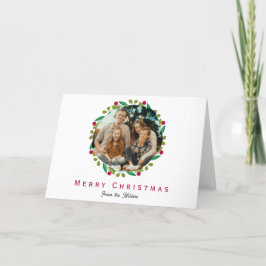 Familie Foto Kerst Gevouwen Vakantie Kaart