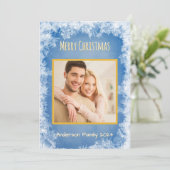  Familie Foto Kerst Kaart (Staand voorkant)