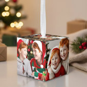  Familie Foto Kerst Ornament Kubus