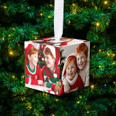  Familie Foto Kerst Ornament Kubus