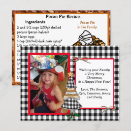 Familie Foto + Kerstkaart met recept Briefkaart