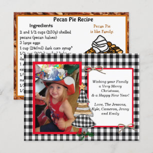 Familie Foto + Kerstkaart met recept Briefkaart