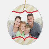 FAMILIE FOTO KERSTMIS ORNAMENT vet heldere streep (Links)