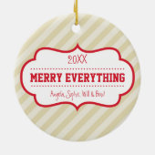 FAMILIE FOTO KERSTMIS ORNAMENT vet heldere streep (Achterkant)