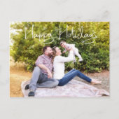 Familie Foto Kerstmis Prettige feestdagen Snowflak Briefkaart (Voorkant)