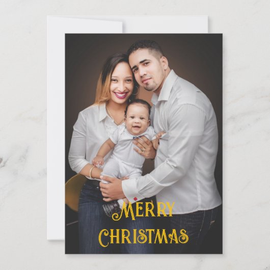 Familie Foto Kerstmis Seizoen Groet Feestdagenkaart (Voorkant)