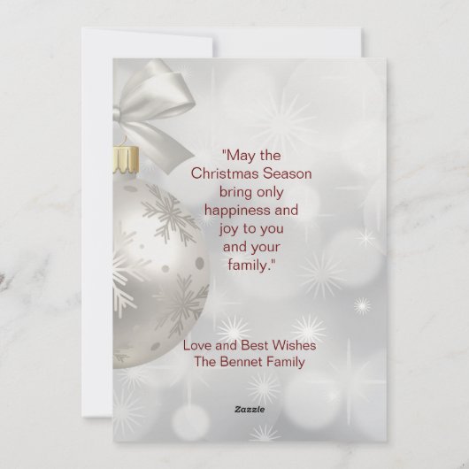 Familie Foto Kerstmis Seizoen Groet Feestdagenkaart (Achterkant)