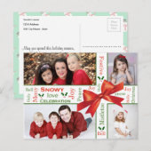 Familie foto Kerstmis thema Feestdagenkaart (Voorkant / Achterkant)