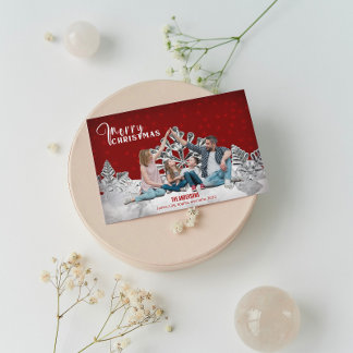 Familie Foto Kerstmis Uniek "ER ZIJN" Feestdagenkaart