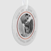 Familie Foto Kerstmis Vrede Vreugde Hoop Liefde Mo Ornament (voorkant)