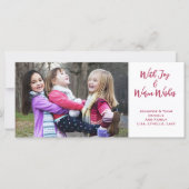 Familie Foto Kerstvreugde, warme wensen (Voorkant)