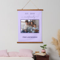 Familie foto lavendel violet naam script