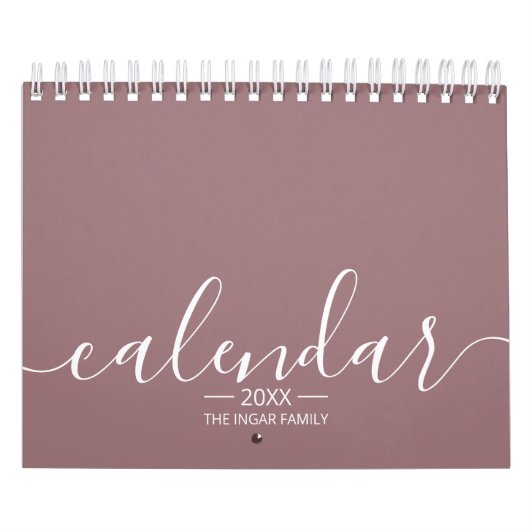 Familie Foto Lief Script Modern Minimalistisch Kalender (Hoes)