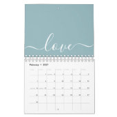 Familie Foto Lief Script Modern Minimalistisch Kalender (Feb 2027)