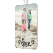 Familie foto Liefde Overlay en rustiek hout Luchtverfrisser (Links)