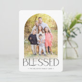 FAMILIE FOTO modern minimalistische boog GEZEGEND Aankondiging (Staand voorkant)