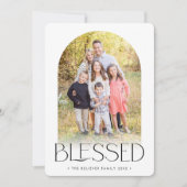 FAMILIE FOTO modern minimalistische boog GEZEGEND Aankondiging (Voorkant)