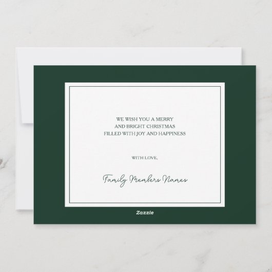 Familie Foto Moderne Kerstfeestdag Kaart (Achterkant)