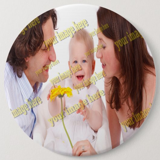 FAMILIE Foto ✨ Mooie Custom Ronde Button 6,0 Cm (Voorkant)