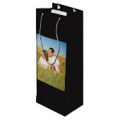 FAMILIE Foto ✨ Mooie Custom Wijn Cadeautas (Achterkant Gekanteld)