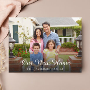 Familie Foto Onze nieuwe mededeling over thuisverp Briefkaart